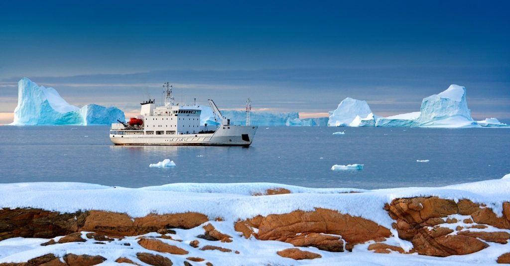 Spitsbergen in het hoge Noordpoolgebied van het hoge noorden